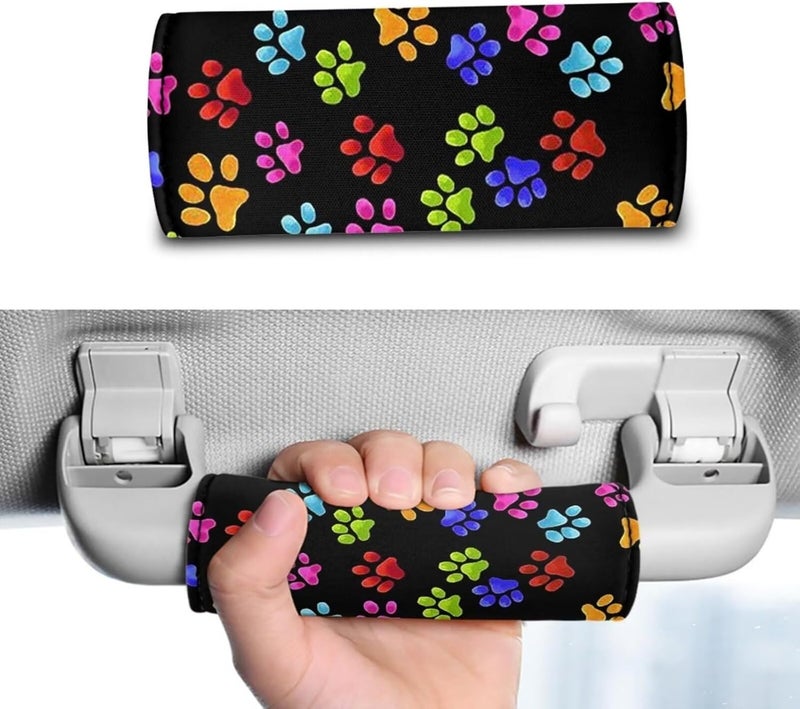 BIGCARJOB Store Cute Paw Luggage Handle Wrap for Suitcase,Set 2 Pcs Cartoon Paw Print Travel Accessories for Women Girls Personalized Luggage Handles Wrap Grips No-Slip Door Handle Protector Covers - Image 3